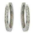 1.00 ct. TW Round Diamond Hoop Earrings in Channel Set