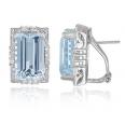 TOPAZ & DIAMOND EARRINGS